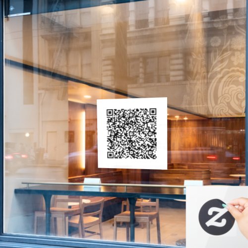 QR Code Scan Info Window Cling Promotional Company