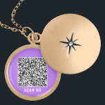 QR Code Scan Info Your Message Necklace Gift<br><div class="desc">Custom Colors - Your QR Code Scan Info - Special Massage Necklaces / Gift - Add Your QR Code - Image or Photo / or Name - Custom Text - Resize and Move or Remove / Add Elements - Image / Text with Customization Tool. Choose / Add Your Favorite Background...</div>