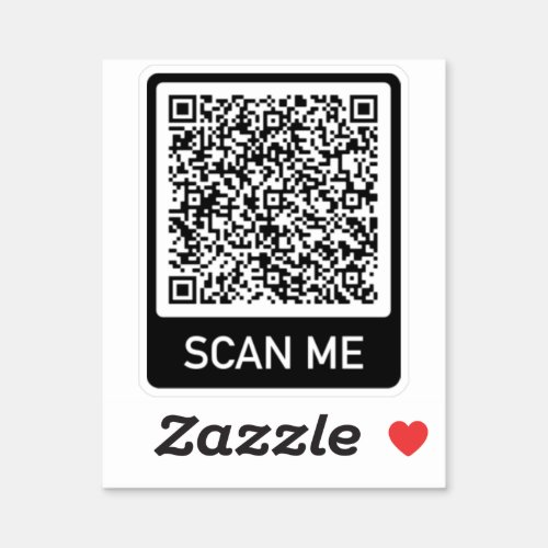 QR Code Scan Info Your Special Message Sticker