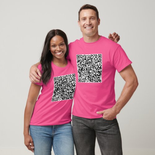 QR Code Scan Info Your Special Message T_Shirt