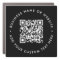 QR Code | Scan Me Black Modern Round Bumper