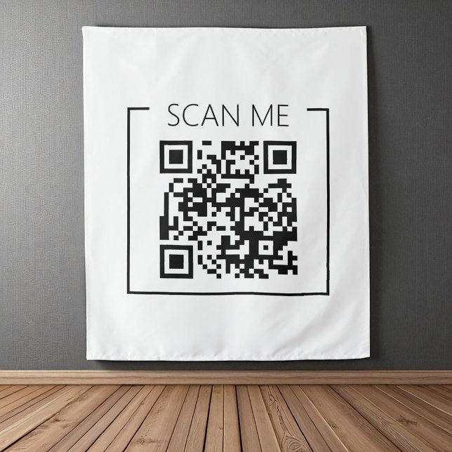 QR Code Scan Me Business Minimalist  Tapestry (Creator Uploaded)