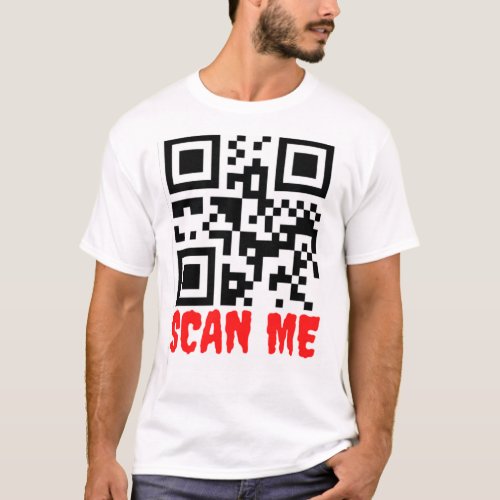 Qr Code Scan Me Find Me Identification Scan Barcod T_Shirt