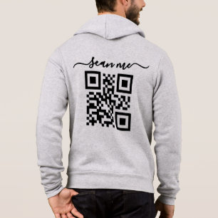 QR code Scan me Hoodie