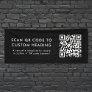 QR Code | Scan Me Modern Stylish Black 6' Custom Banner