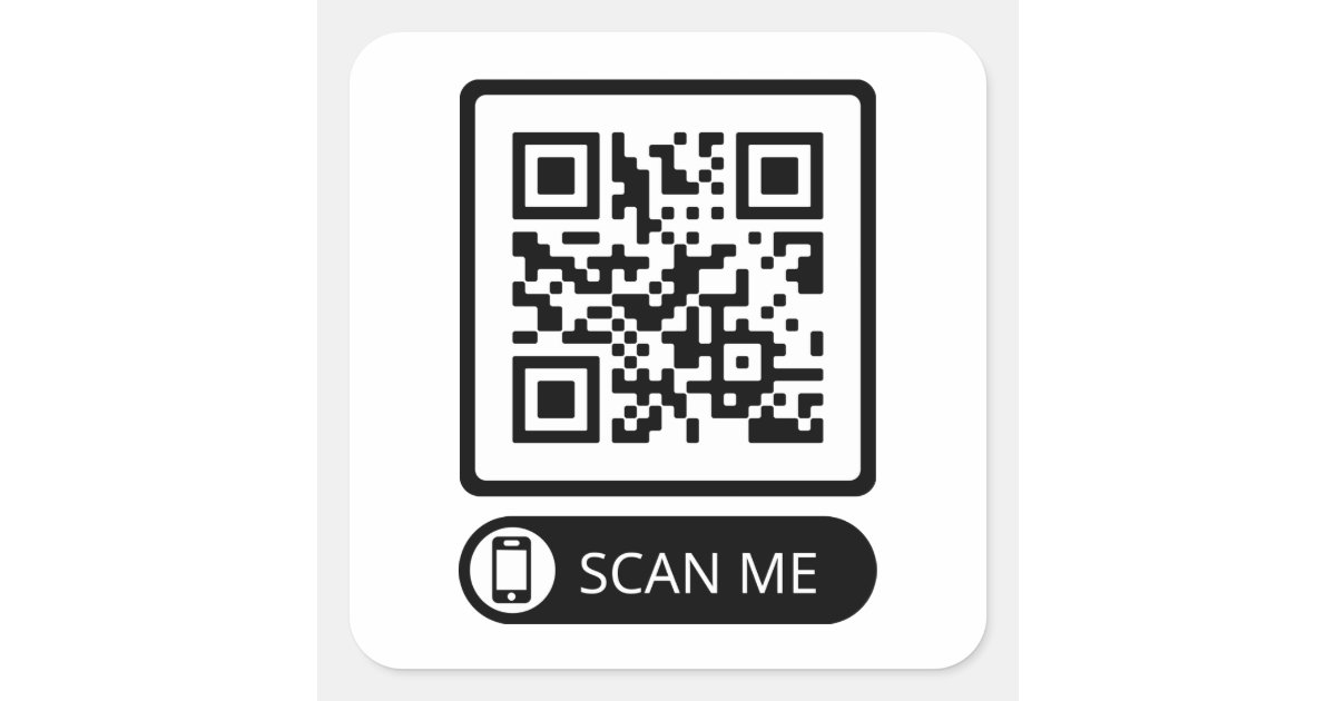 QR Code Scan Me Sticker Zazzle