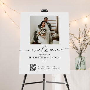 QR Code Scan Program   Wedding Photo Welcome Foam Board