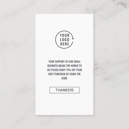 QR Code Scan Review Us | Product Thank You Business Card | Zazzle