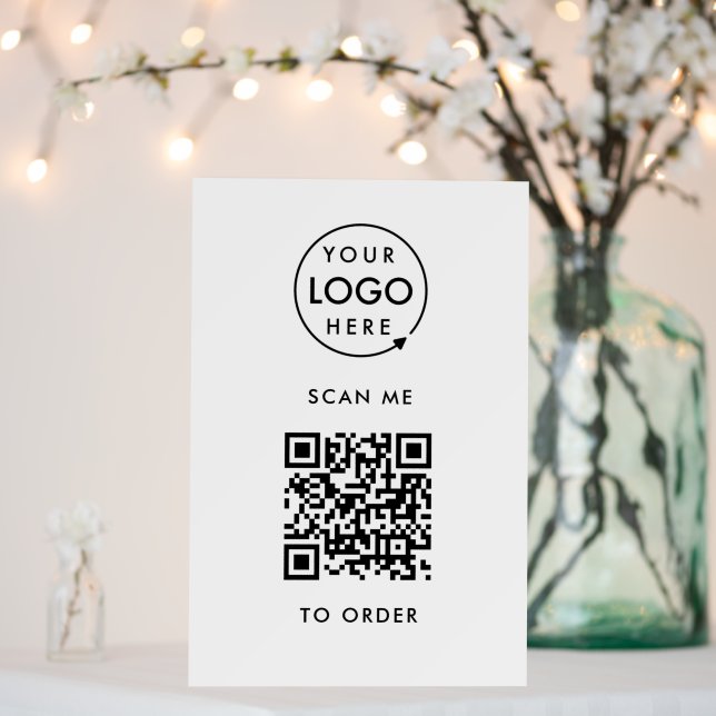 QR Code Scan to Order | Business Logo Contactless Foam Board (In Situ (Wedding))