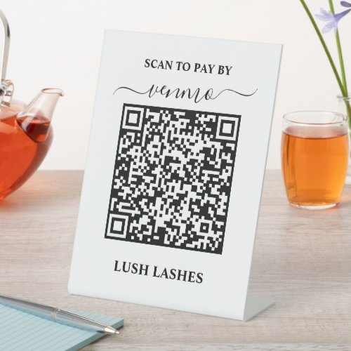 QR Code Scan to Pay Scannable Acrylic Sign to Pay