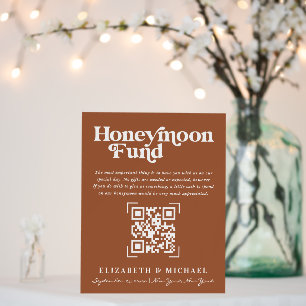 QR Code Scan Wedding   Honeymoon Fund Foam Board