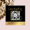 QR Code Scannable Black & Faux Gold Business Card