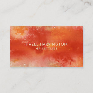 QR Code Scannable Colorful Oranges Watercolor Art Business Card