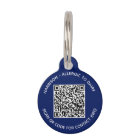 QR Code scannable contactless Info custom navy