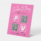 QR Code scannable payment options Modern Hot pink 