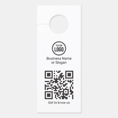 QR Code Scanner Custom Logo For Digitally Business Door Hanger