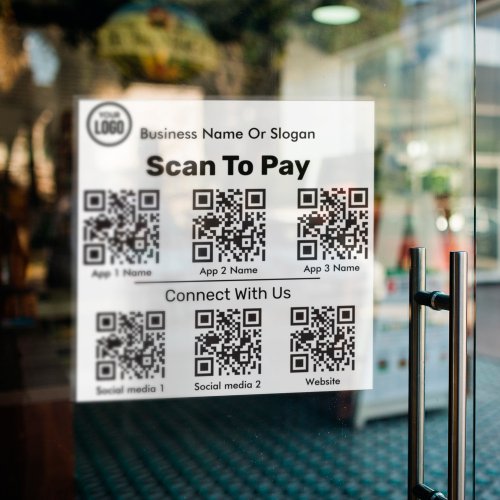 QR Code Scanner For Payment And Social Media Apps Sticker