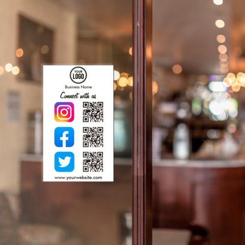 QR Code Scanner To Connect On Social Media Simple Sticker