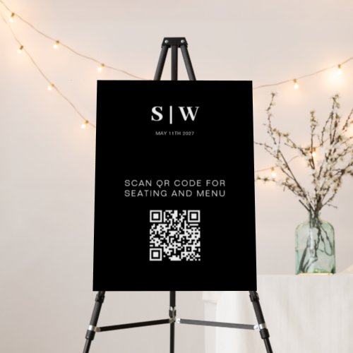 QR Code Seating Chart  Wedding Table Assignments  Foam Board