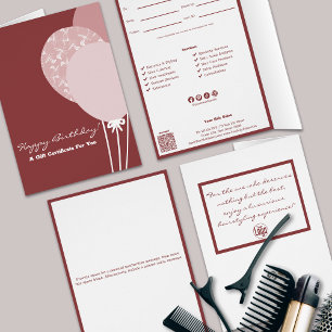QR Code Services Happy Birthday Gift Certificate Cards