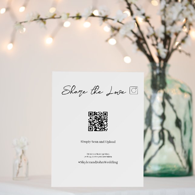 QR code Share the Love Sign (In Situ (Wedding))