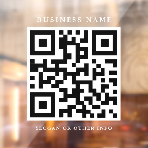 QR Code Simple Business Window Cling