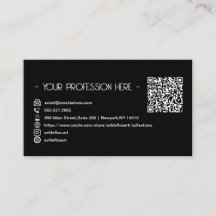 QR Code Simple Modern Minimal Black Instagram