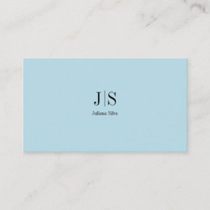 QR Code Simple Modern Minimal Blue Instagram Business Card