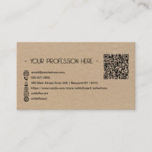 QR Code Simple Modern Minimal Brown Instagram