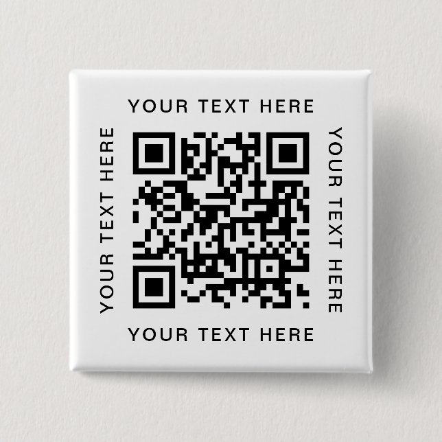 QR code simple website scan to pay customizable  Button (Front)