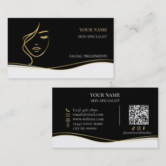 QR code Skin care & Beauty Salon Business Card