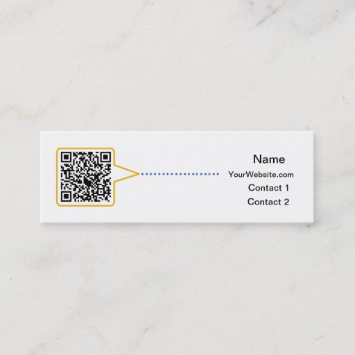 Customizable QR Code Skinny Business Card