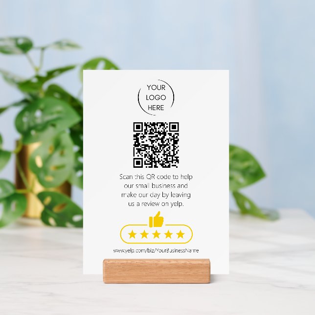 QR code small business review YELP print holder (Insitu 3)