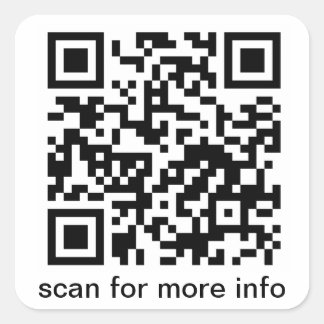 QR Code Small Square Square Sticker