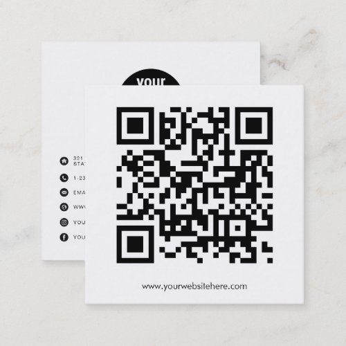 QR Code Social Media Logo Business Card