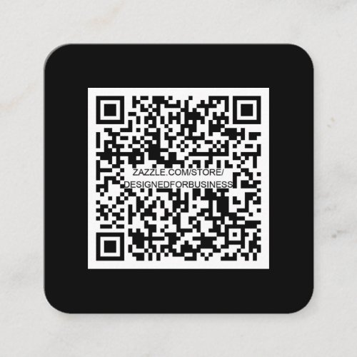 QR code_Social Media_Modern Black and white Square Business Card