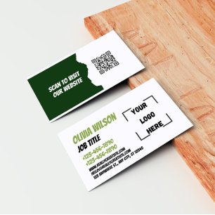 QR Code Social Media Modern Business Card