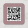QR code-Social Media-Modern-Simple-Professional Sq Square Business Card