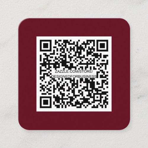 QR code_Social Media_Modern_Simple_Professional  Square Business Card