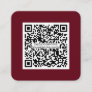QR code-Social Media-Modern-Simple-Professional  Square Business Card