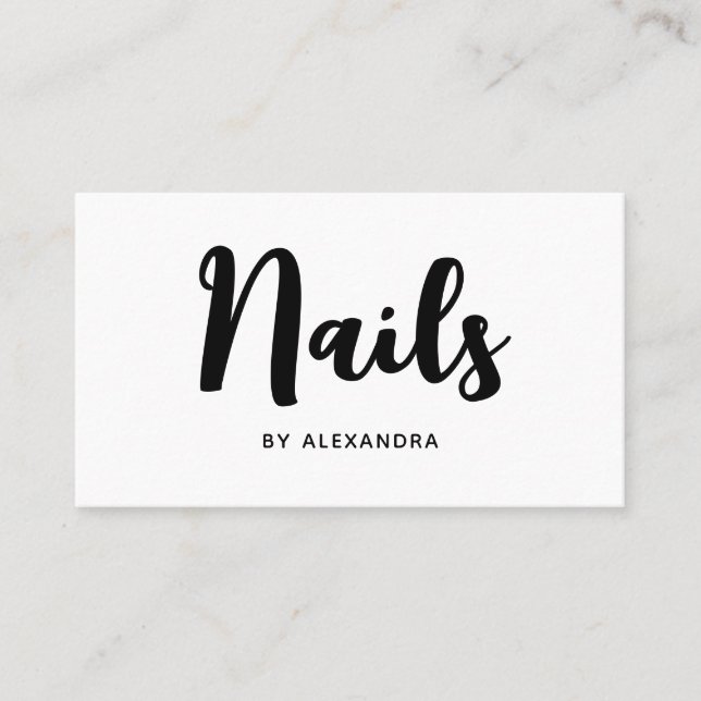 QR Code Social Media Nail Technician Tech Artist Business Card (Front)
