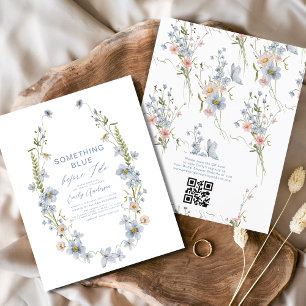 QR Code Something Blue Before I Do Invitation