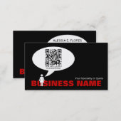 qr code speech bubble business card (Front/Back)