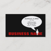qr code speech bubble business card (Back)