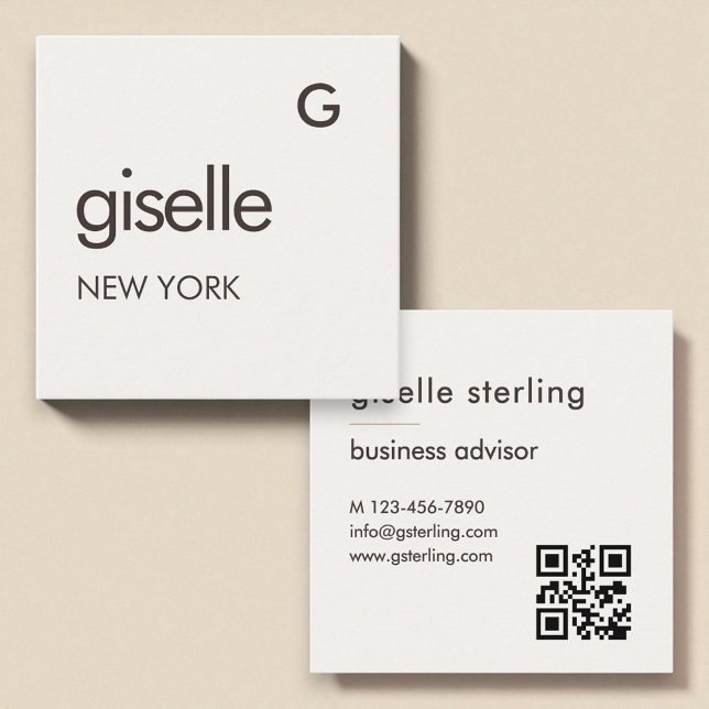 QR Code Square Business Card (Creator Uploaded)