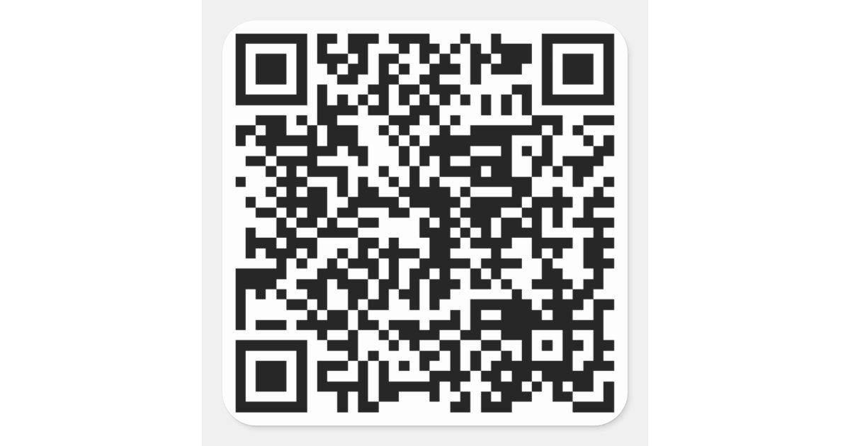 Qr Code Square Sticker Designs QR Code Square Sticker | Zazzle