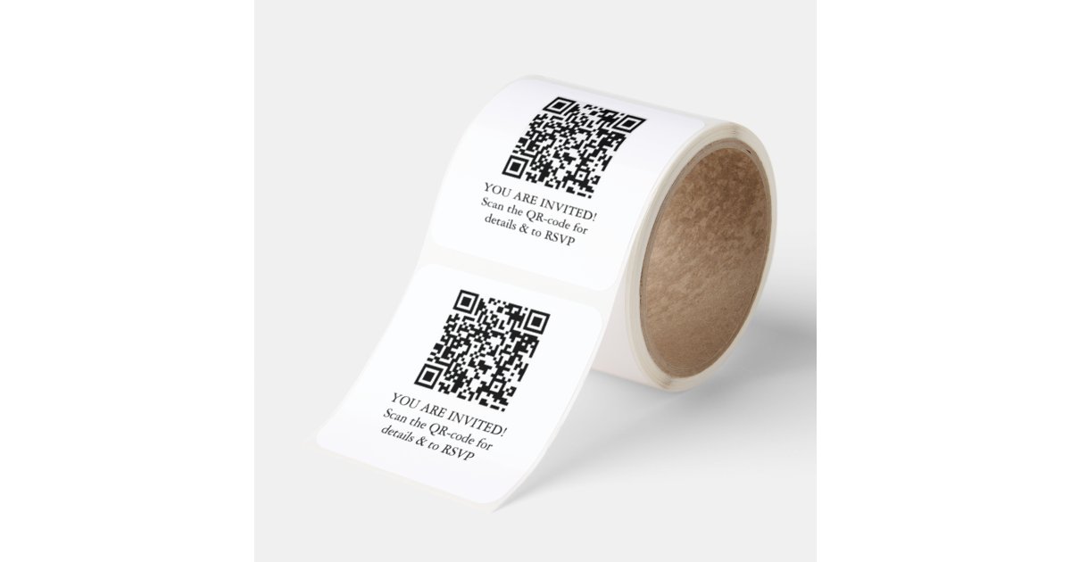 Qr Code Square Sticker Designs QR Code Square Sticker | Zazzle