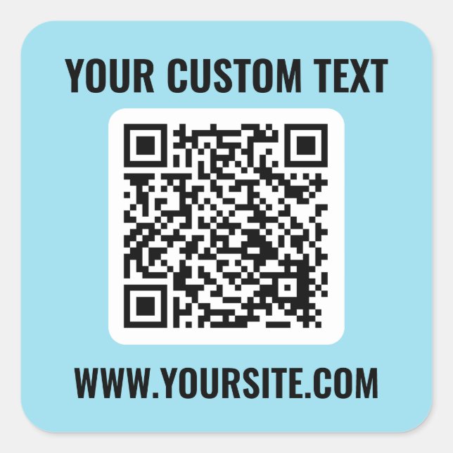 QR Code Square Sticker (Front)