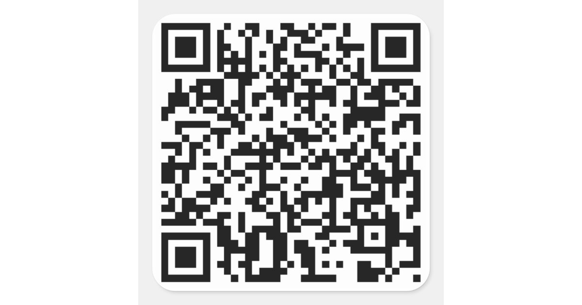 QR Code Square Sticker | Zazzle