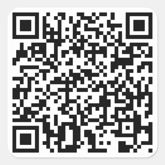 Qr Code Square Sticker Designs QR Code Square Sticker | Zazzle